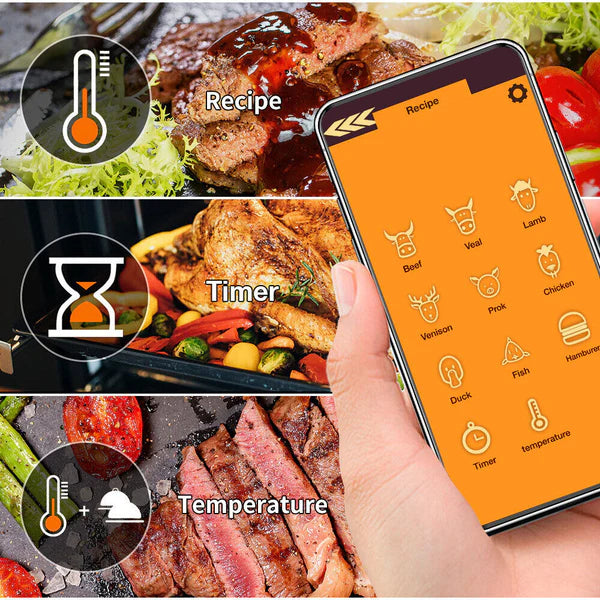 Wireless Kitchen Meat Thermometer for Oven Grill BBQ