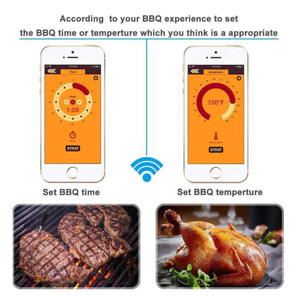 Wireless Kitchen Meat Thermometer for Oven Grill BBQ